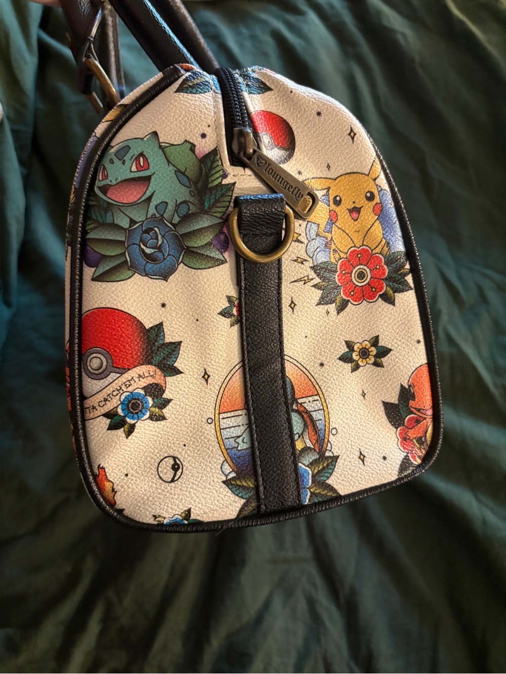 Pokemon Starters Traditional Tattoo Loungefly Barrel Type Purse - Picture 3 of 8